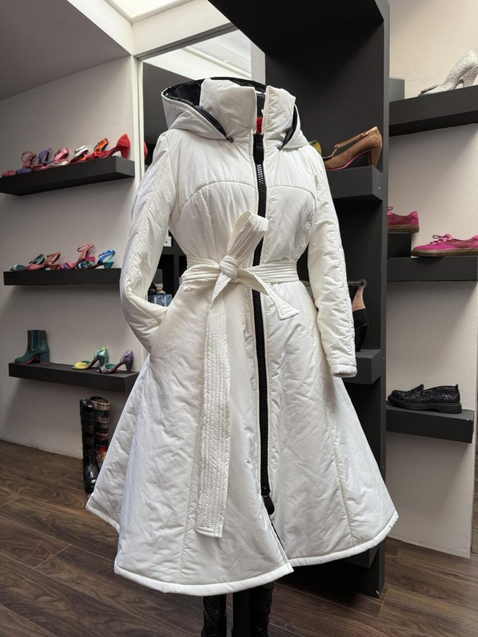 Long elegant jacket with hood